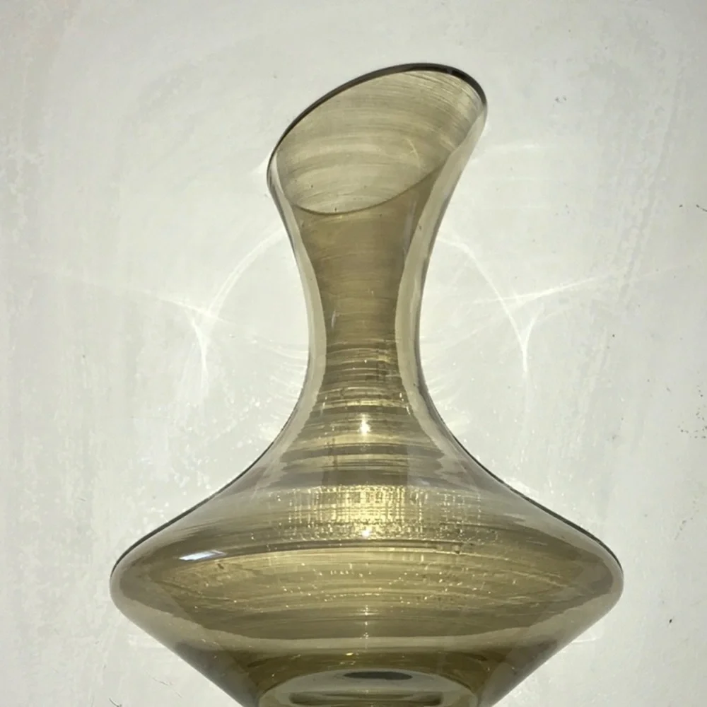 Ships Wine Decanter Slant Top W/ Round Bottom Champagne Crystal Decanter